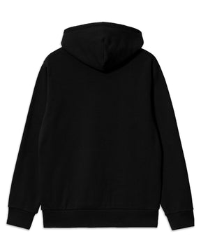 Felpa Uomo Carhartt Wip Hooded Script Embroidery Sweat Nero