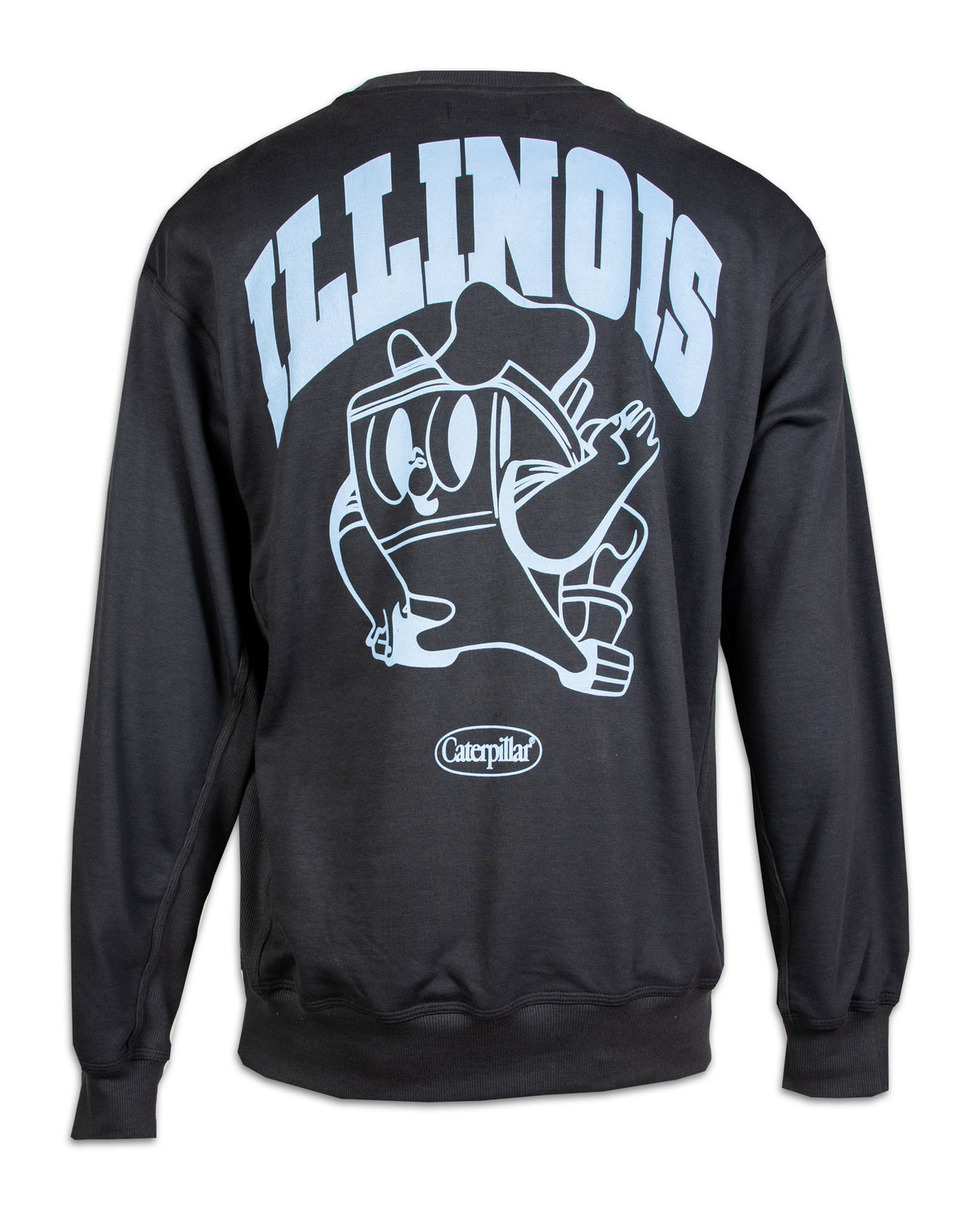 Man Cat Illinois State Sweatshirt Dark Grey