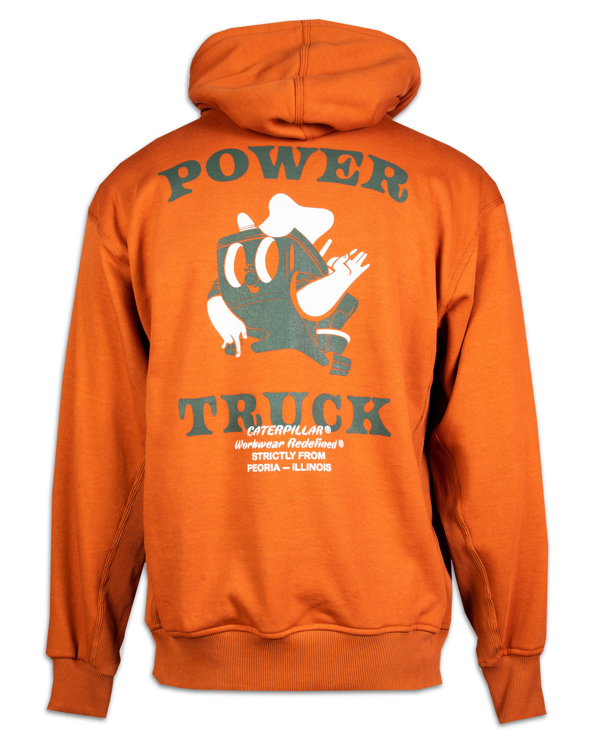 Felpa Uomo Cat Power Truck Hoodie Orange