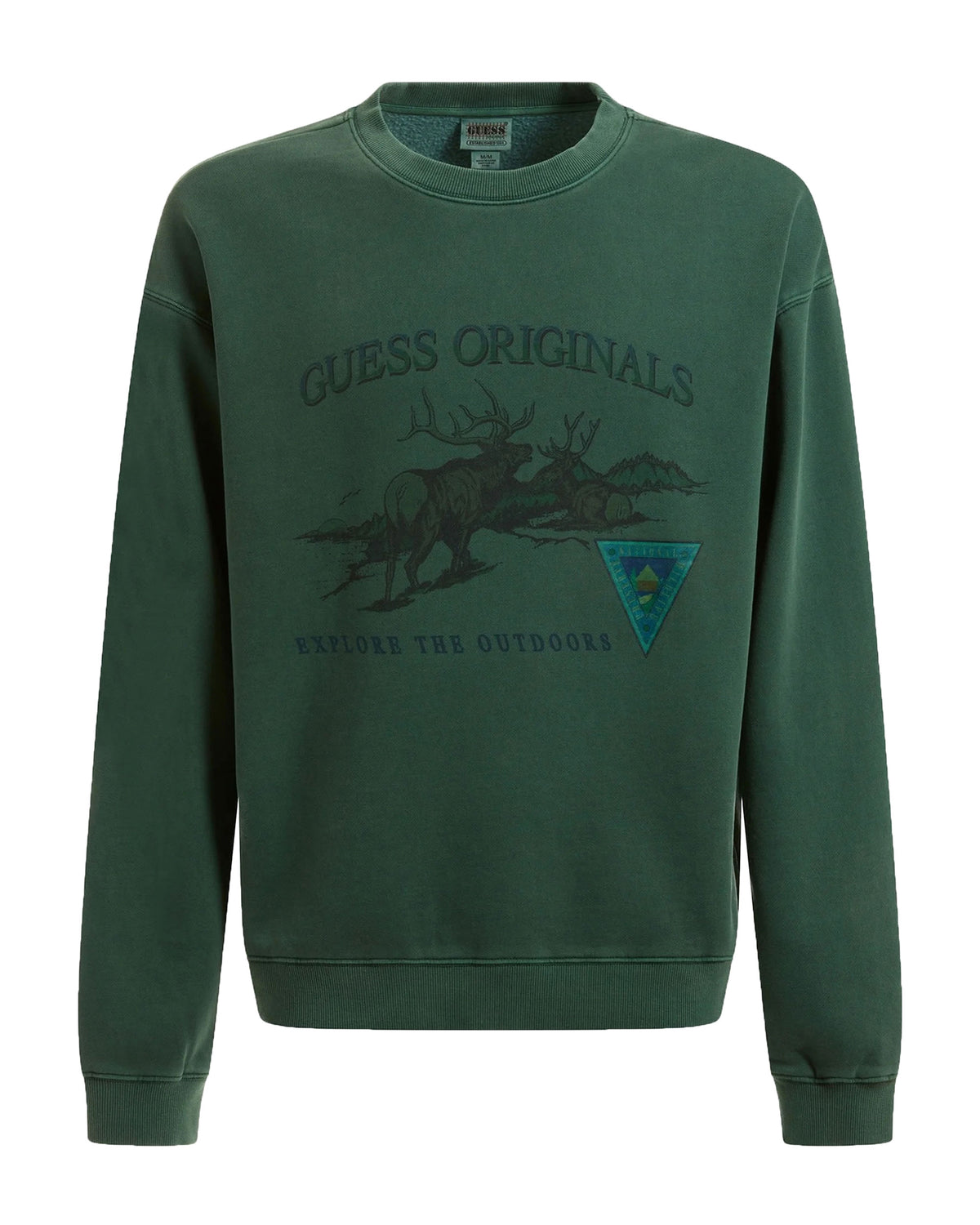 Felpa Uomo Guess Originals Deer Crewneck Pine