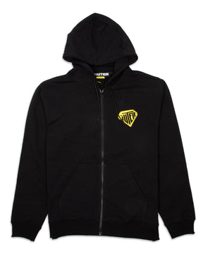 Felpa Uomo Iuter Stencil Zip Hoodie Black