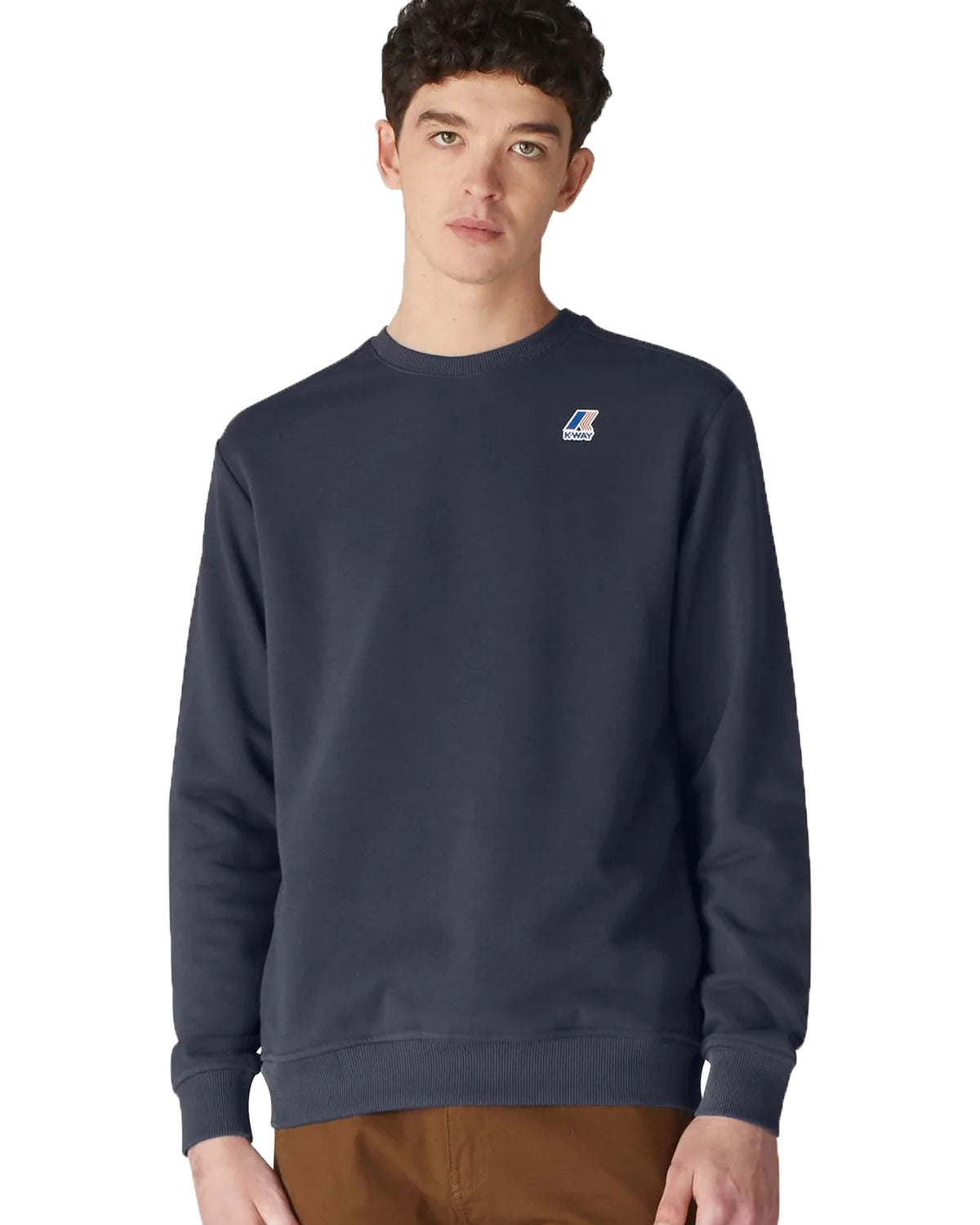 Man Sweatshirt K-Way Le Vrai Auguste Hv Poly Co Blue