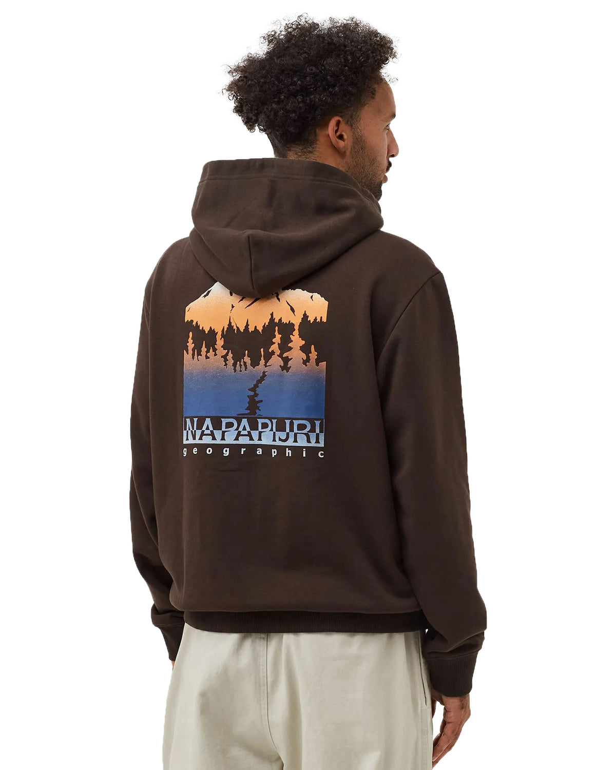 Man Hoodie Napapijri B-Freestyle Brown Ebony