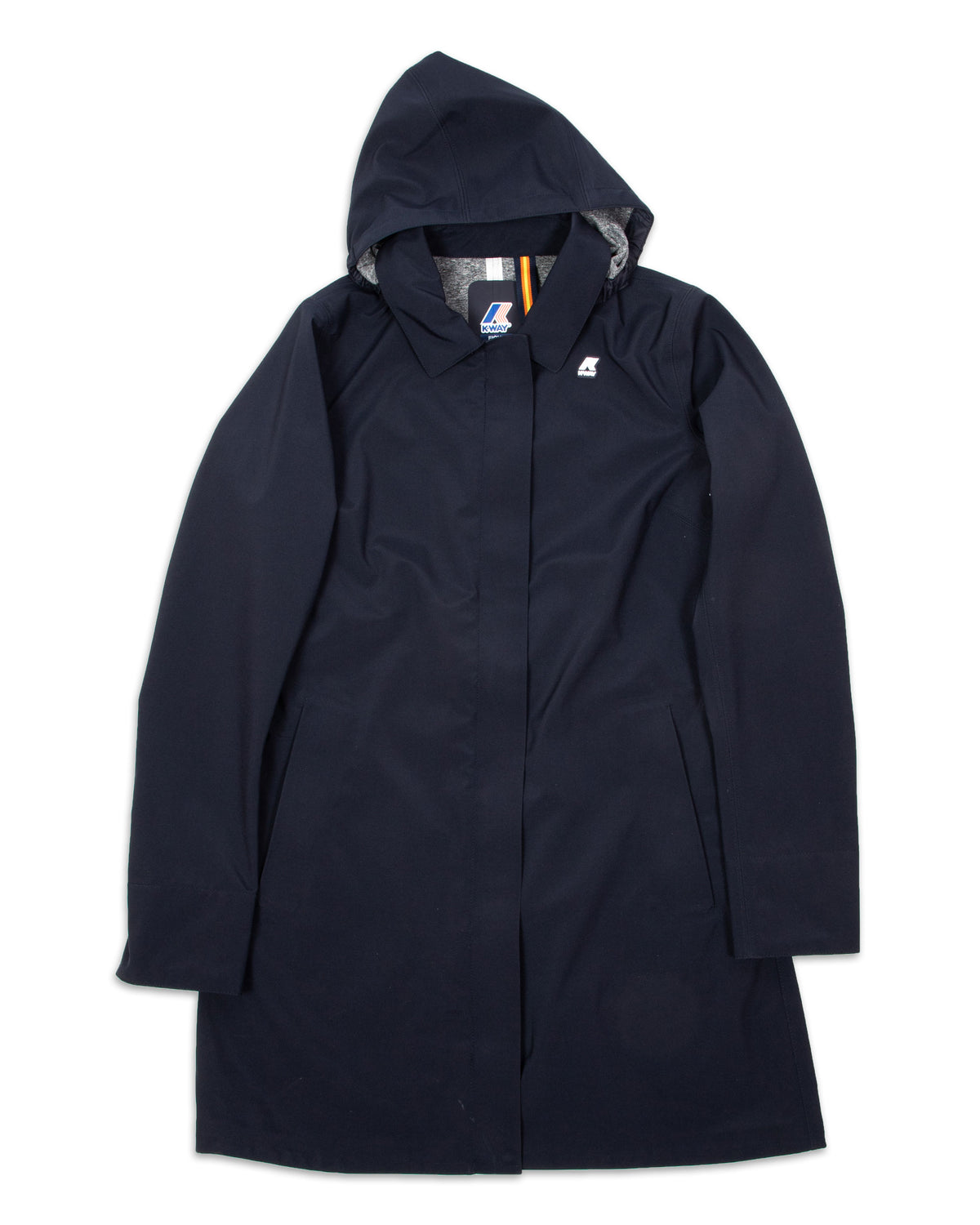 Woman Jacket K-Way Mathy Bonded Jersey Blue