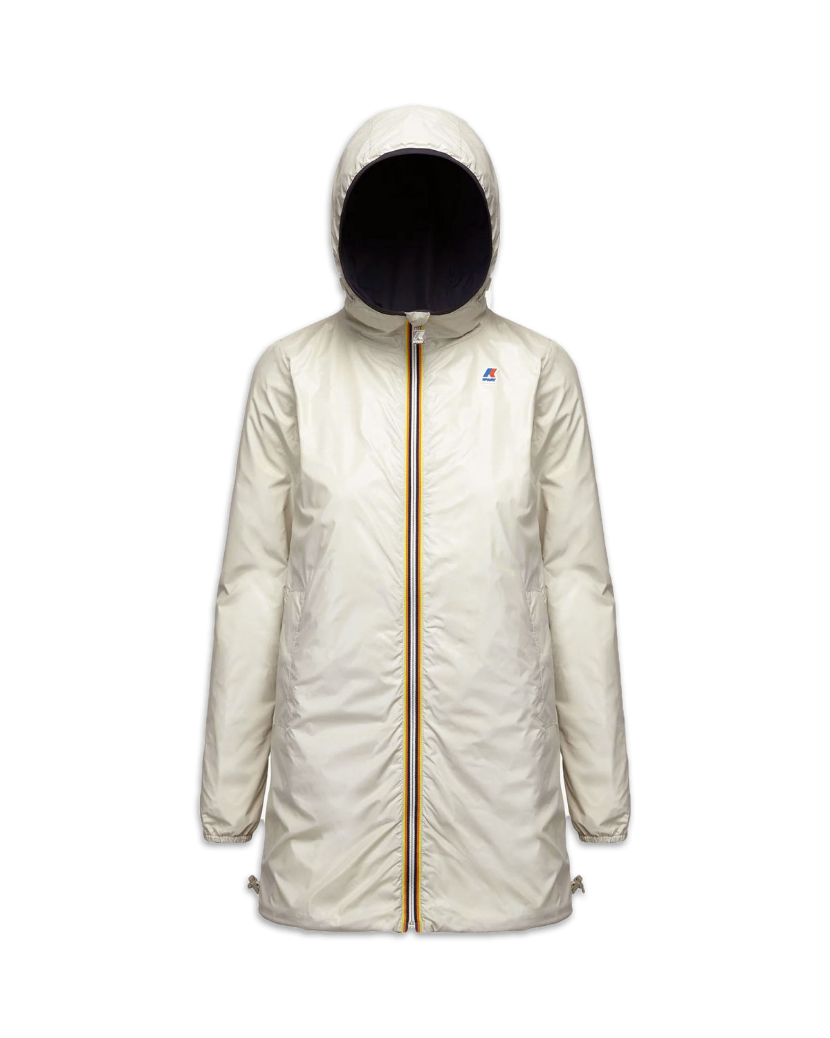 Woman Jacket K-Way Sophie Plus.2 Double Blu Beige