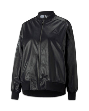 Giacca Donna Puma T7 Faux Leather Bomber Nero