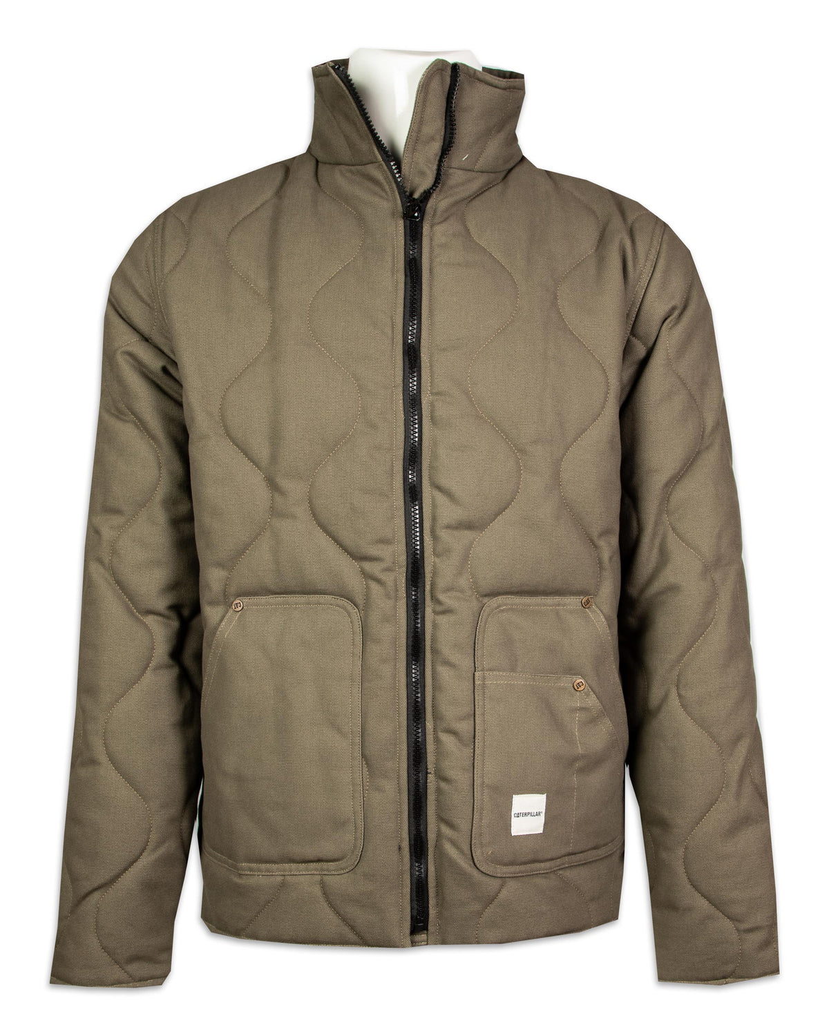 Man Basic Quilted Jacket Military Green