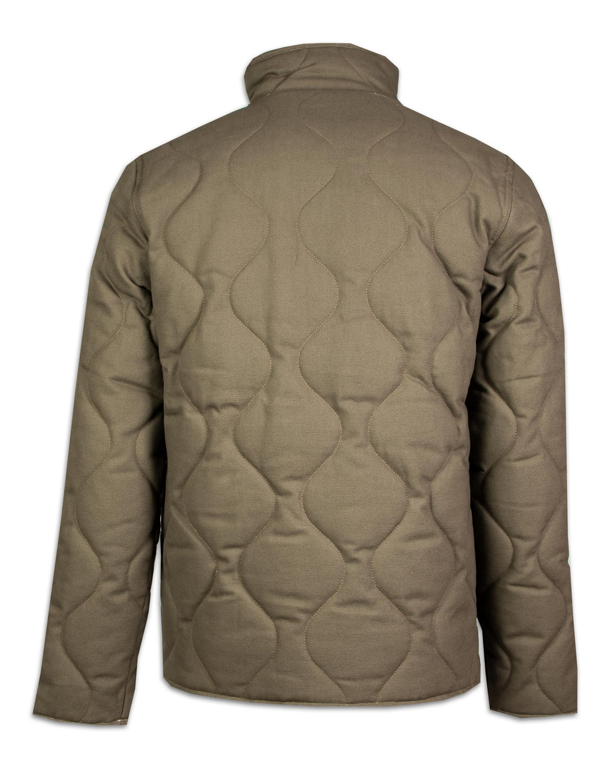 Man Basic Quilted Jacket Military Green