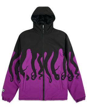 Man Jacket Octopus Layer Hood Jacket Purple