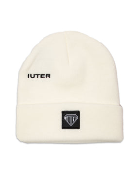 Iuter Beanie Logo Fold 21WIBNP07-WHITE