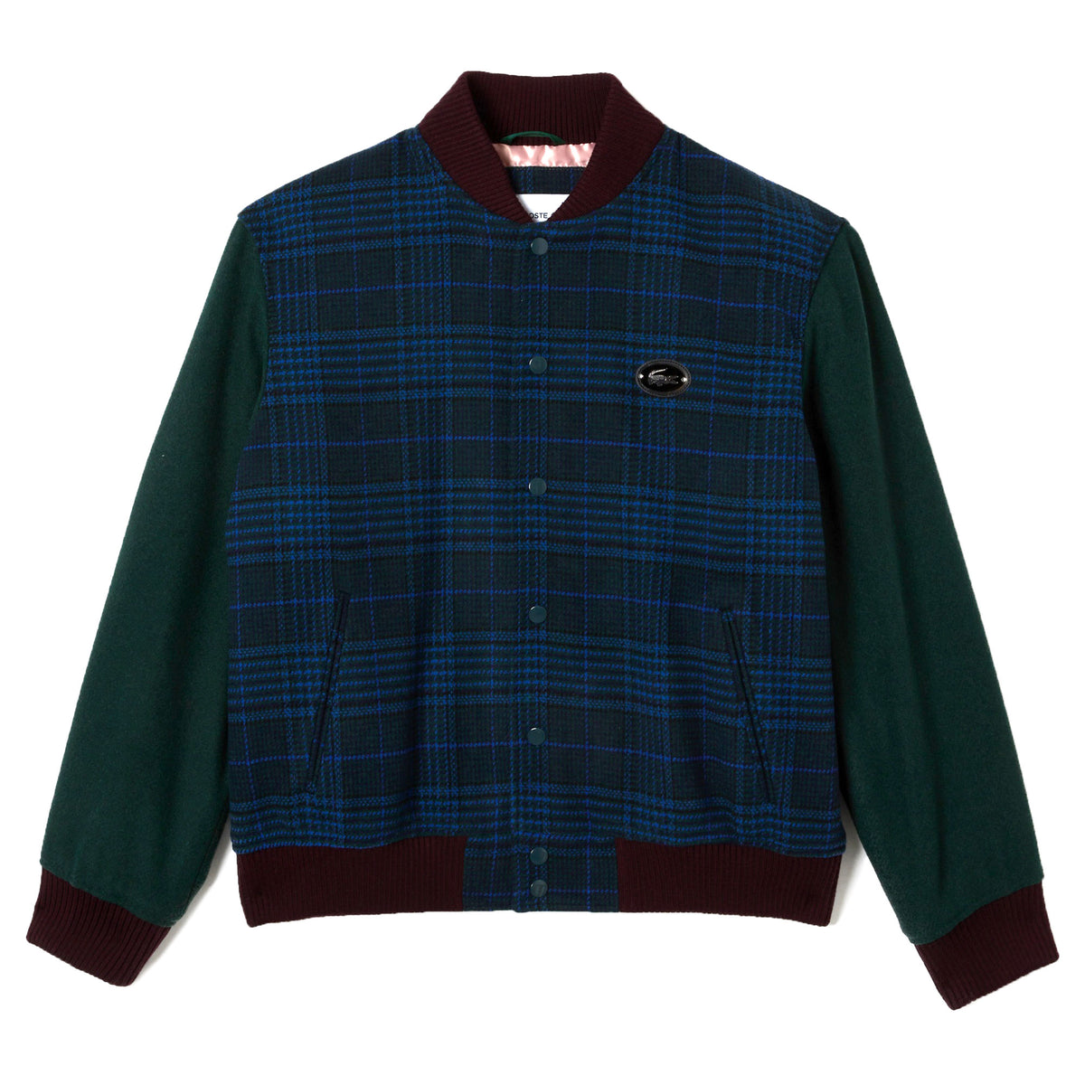 Lacoste Branded Varsity Jacket Blue