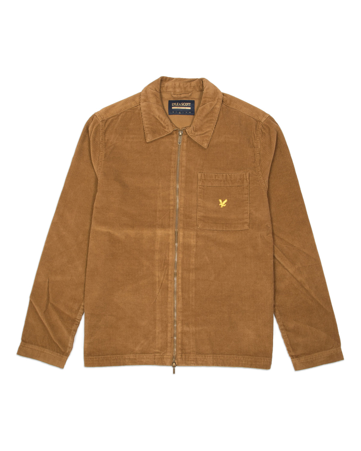 Lyle And Scott Cord Overshirt Harness Brown
