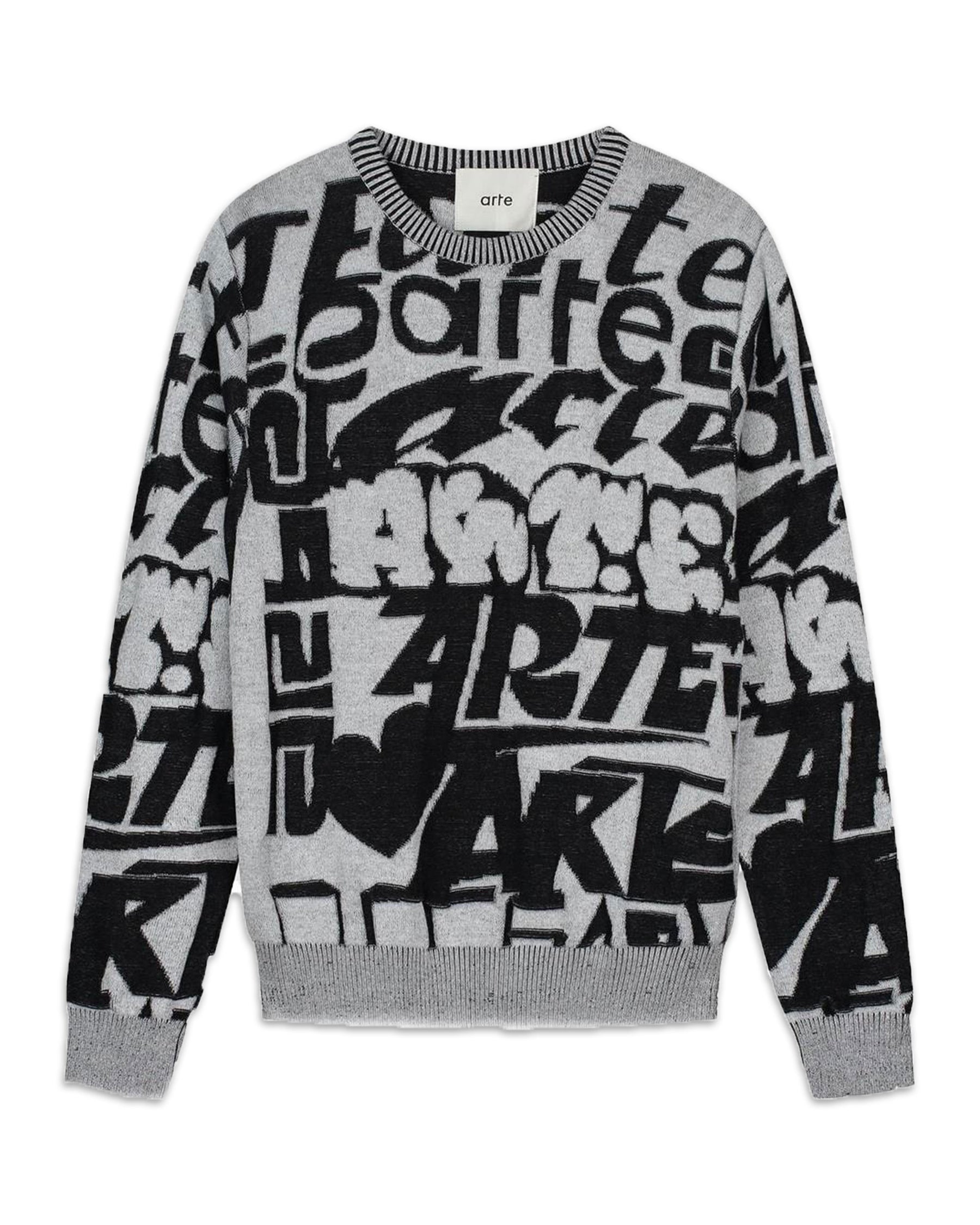 Sweater Arte Antwerp Kobe Allover Tag Black