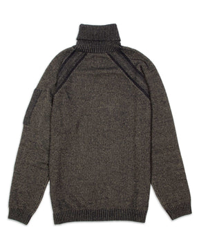 Maglione Collo Alto CP Company Fleece Knit Roll Grigio