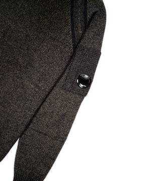 Maglione Collo Alto CP Company Fleece Knit Roll Grigio