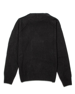 Maglione Collo Alto CP Company Lambswool Roll Nero