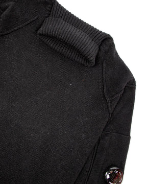 Maglione Collo Alto CP Company Lambswool Roll Nero