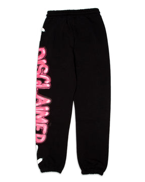 Pantalone Disclaimer Classic Logo Nero Fuxia 21IDS50942