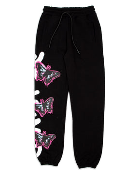Pantalone Disclaimer Farfalle Nero 21IDS50867