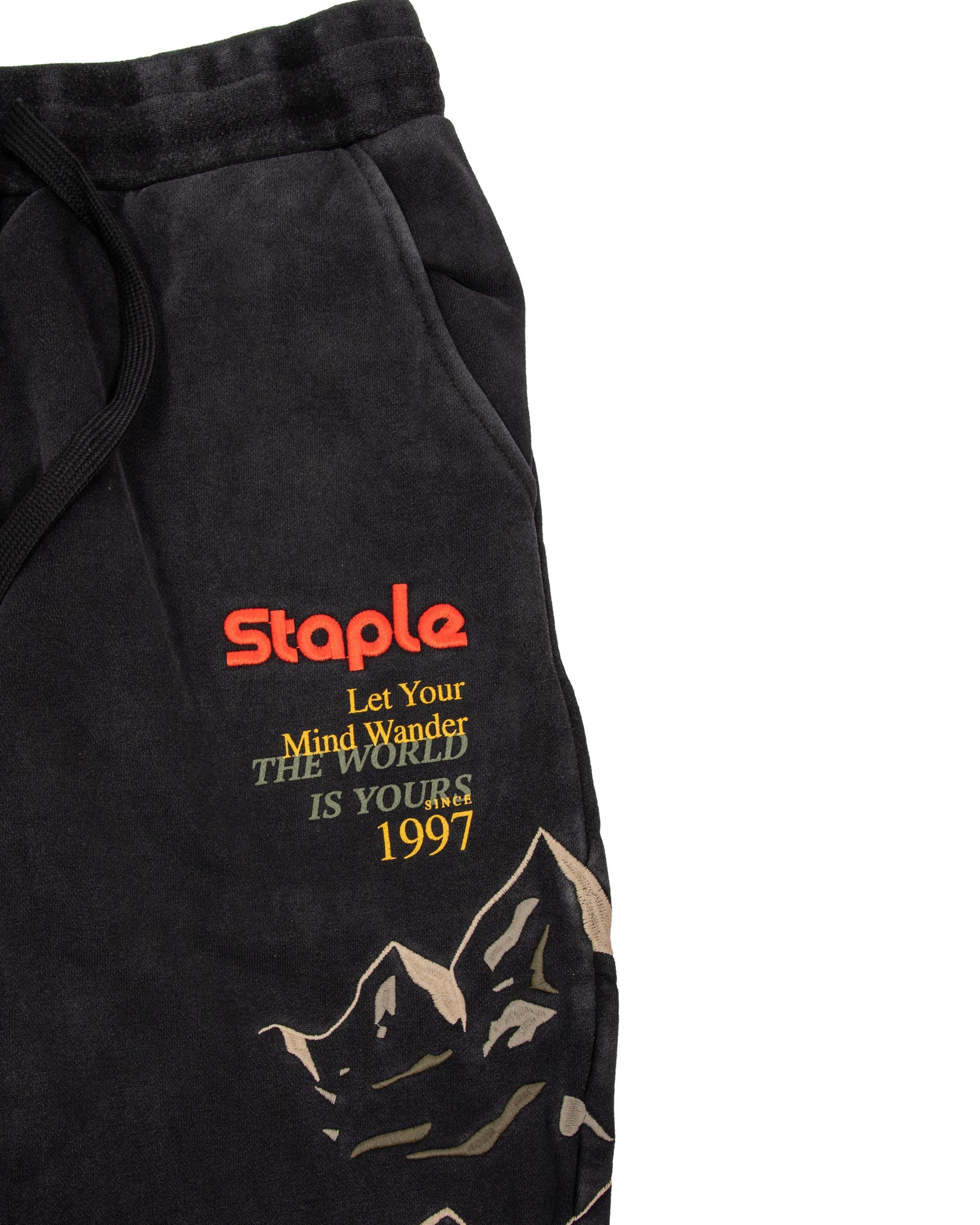 Staple Vernon Embroidered Trouser 2111B6697-Black
