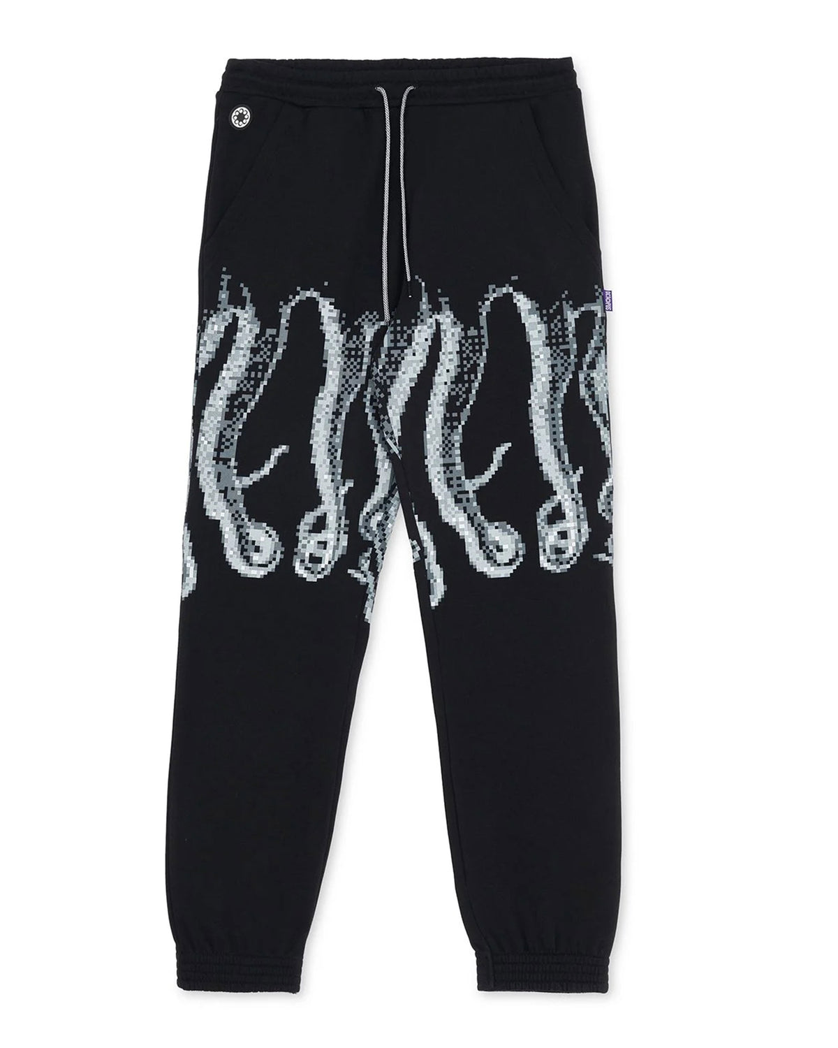 Octopus Censored Outline Man Sweatpant Black