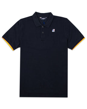 Polo K-Way Vincent Contrast Stretch Blu