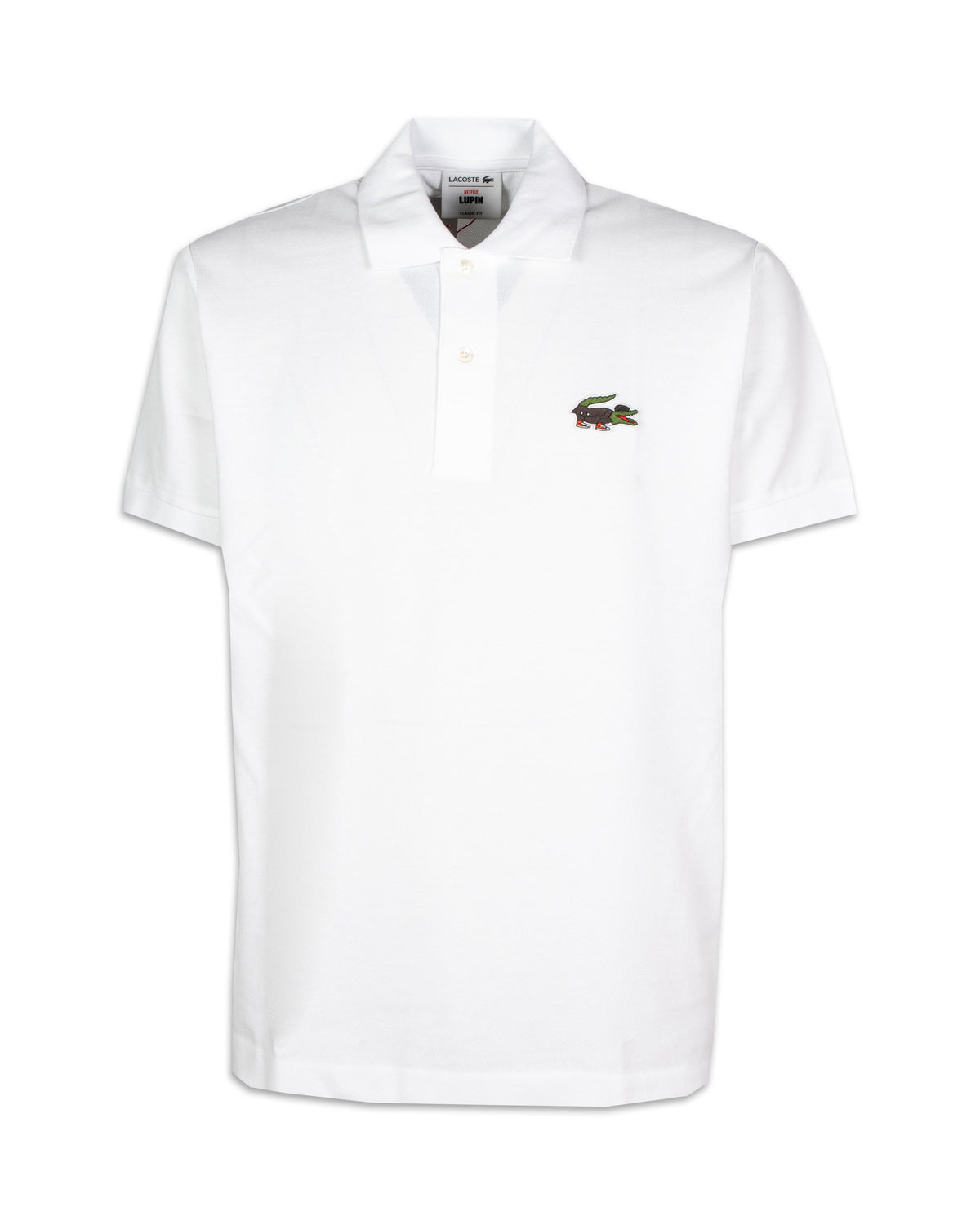 Polo Shirt Lacoste x Netflix Lupin White