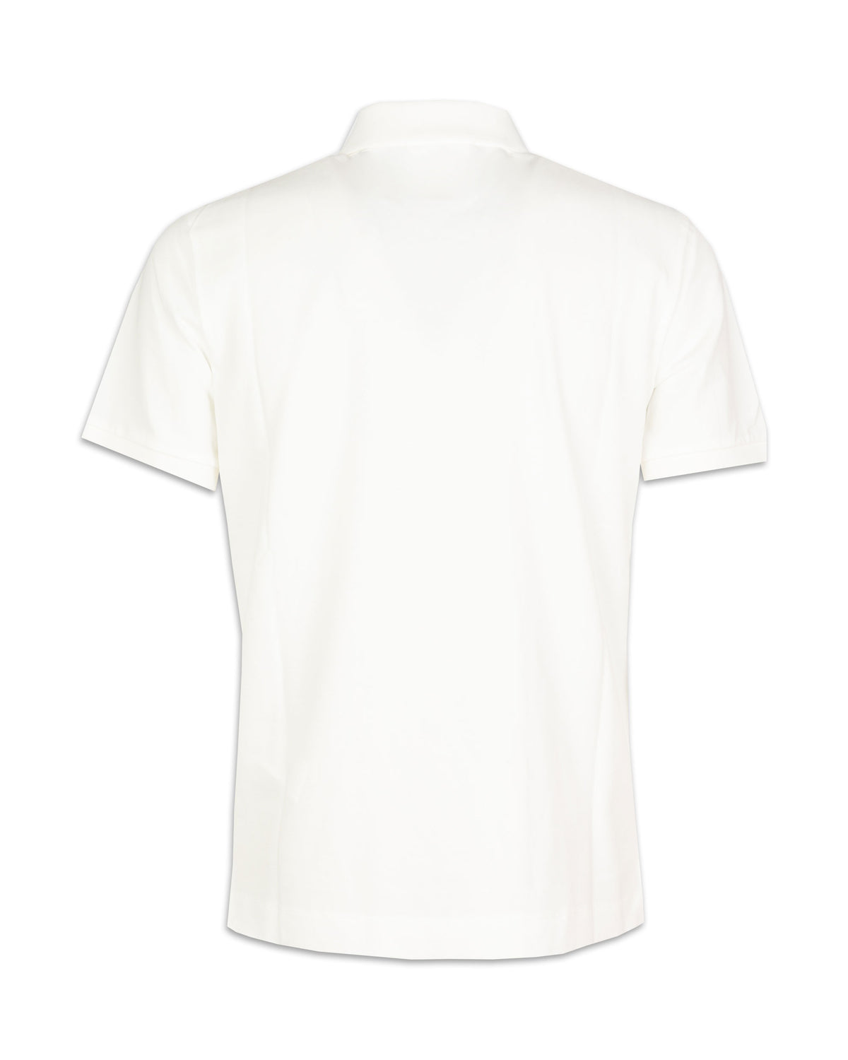 Polo Uomo CP Company Stretch Piquet Slim Zipped Polo Shirt Gauze White
