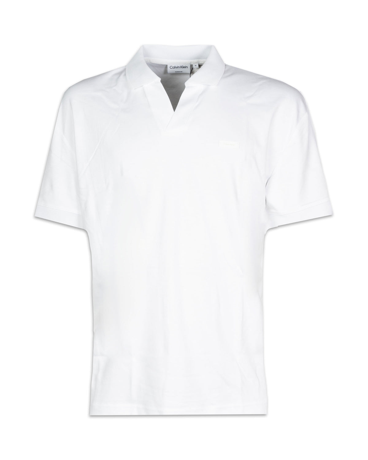 Polo Uomo Calvin Klein Smooth Cotton Open Placket