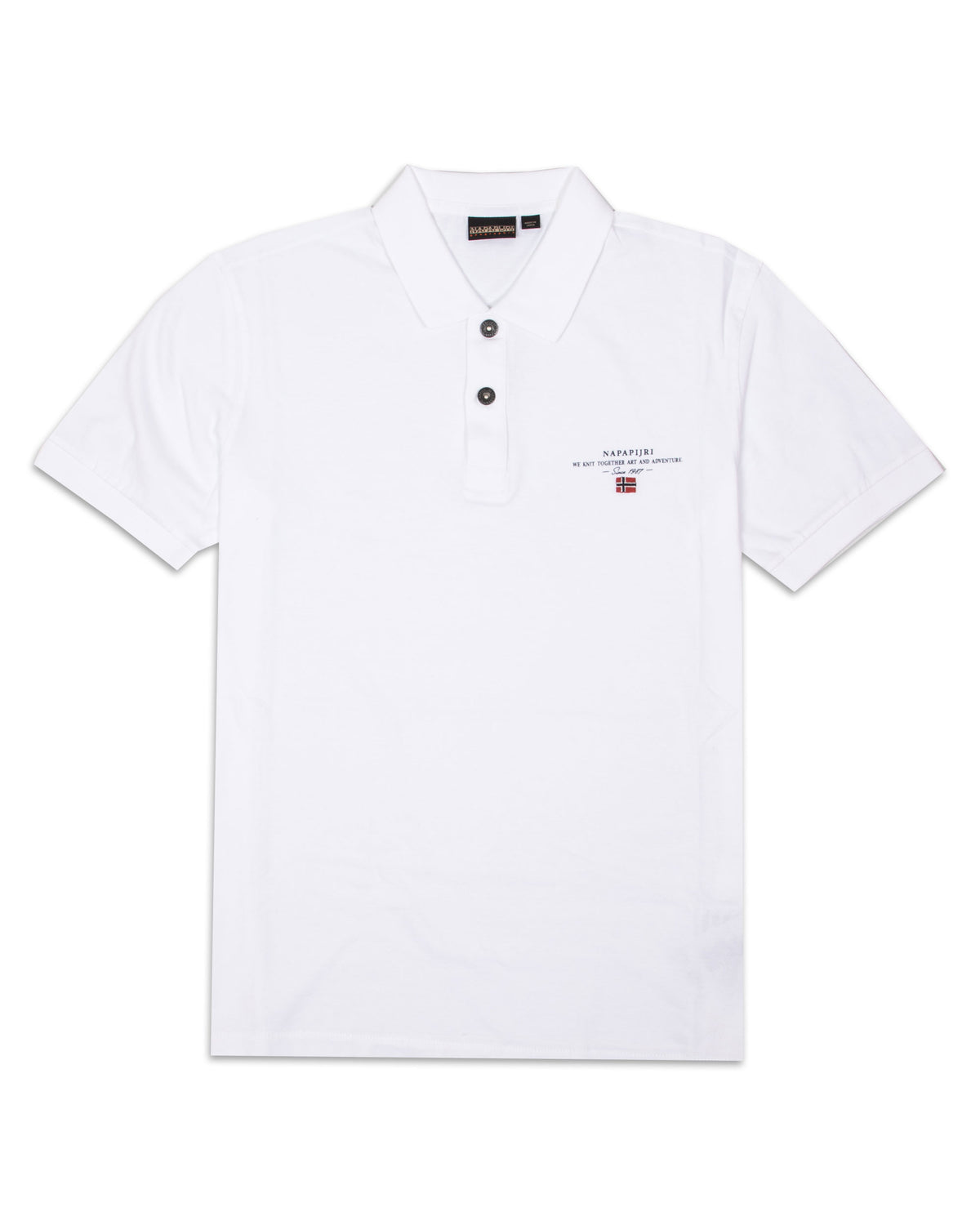 Man Polo Shirt Napapijri Elbas Jersey White
