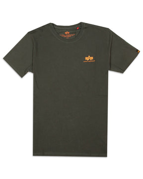 T-Shirt Alpha Industries Basic Small Logo Verde Petrolio