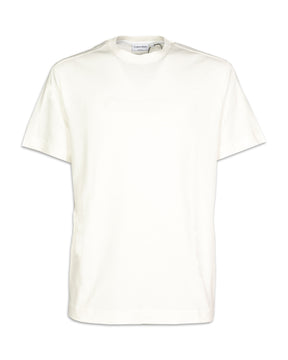T-Shirt Calvin Klein Comfort Debossed Logo Bianco
