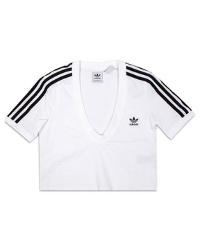 T-Shirt Crop Donna Adidas Bianca