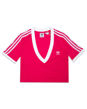 T-Shirt Crop Donna Adidas Fuxia