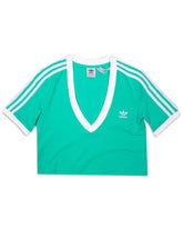 T-Shirt Crop Donna Adidas Verde