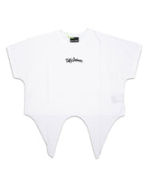 T-Shirt Crop Donna Disclaimer Bianco