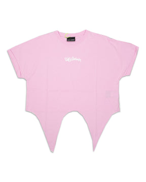 T-Shirt Crop Donna Disclaimer Rosa