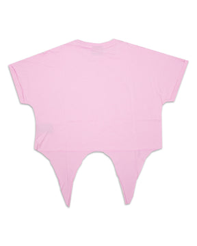 Woman Crop Tee Disclaimer Pink