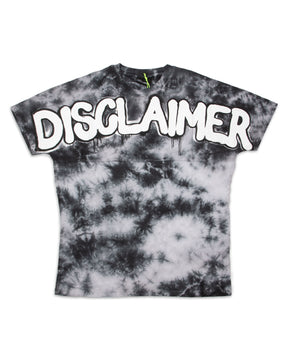 T-Shirt Uomo Disclaimer Big Logo Tie dye black