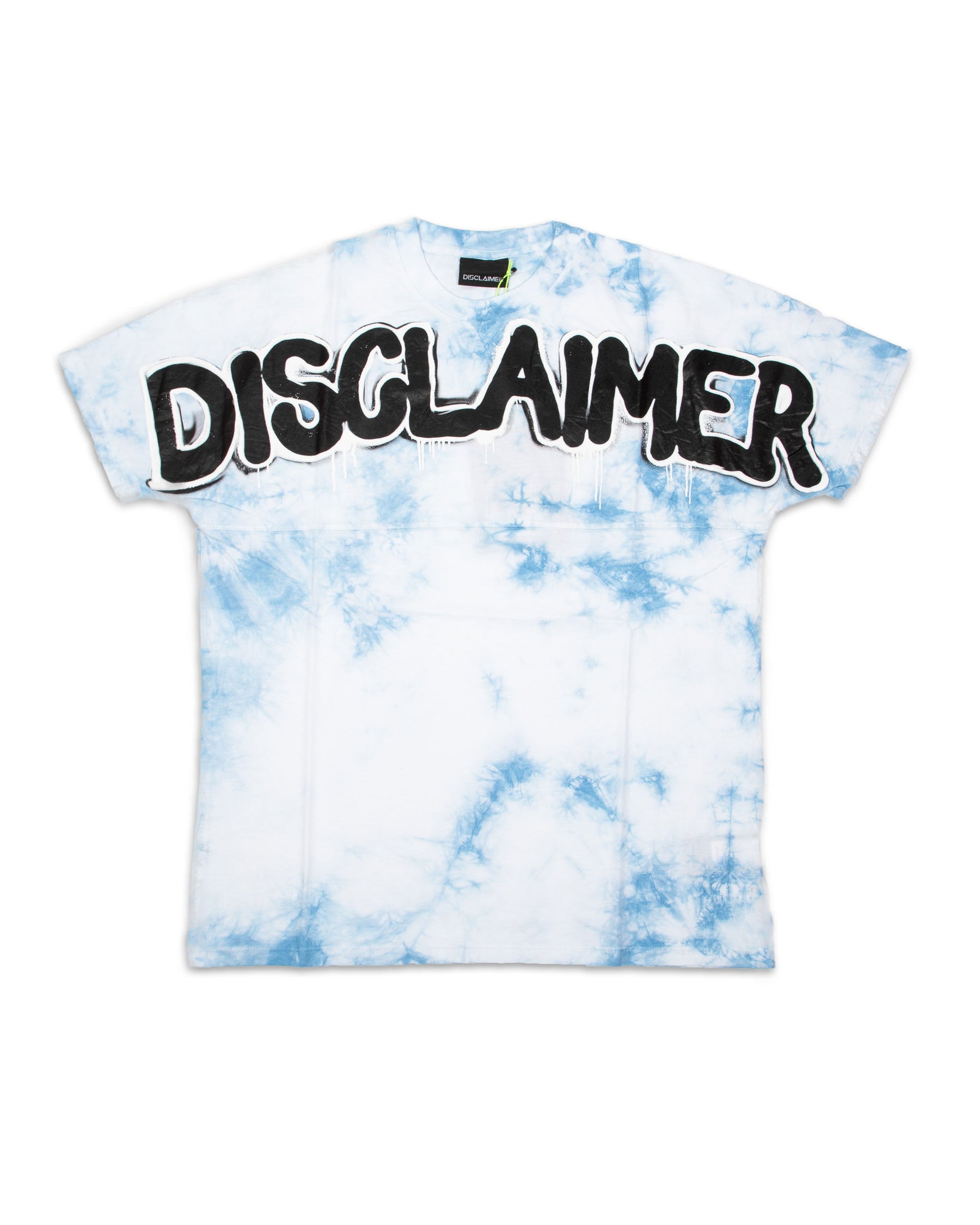 T-Shirt Uomo Disclaimer Big Logo Tie dye sky