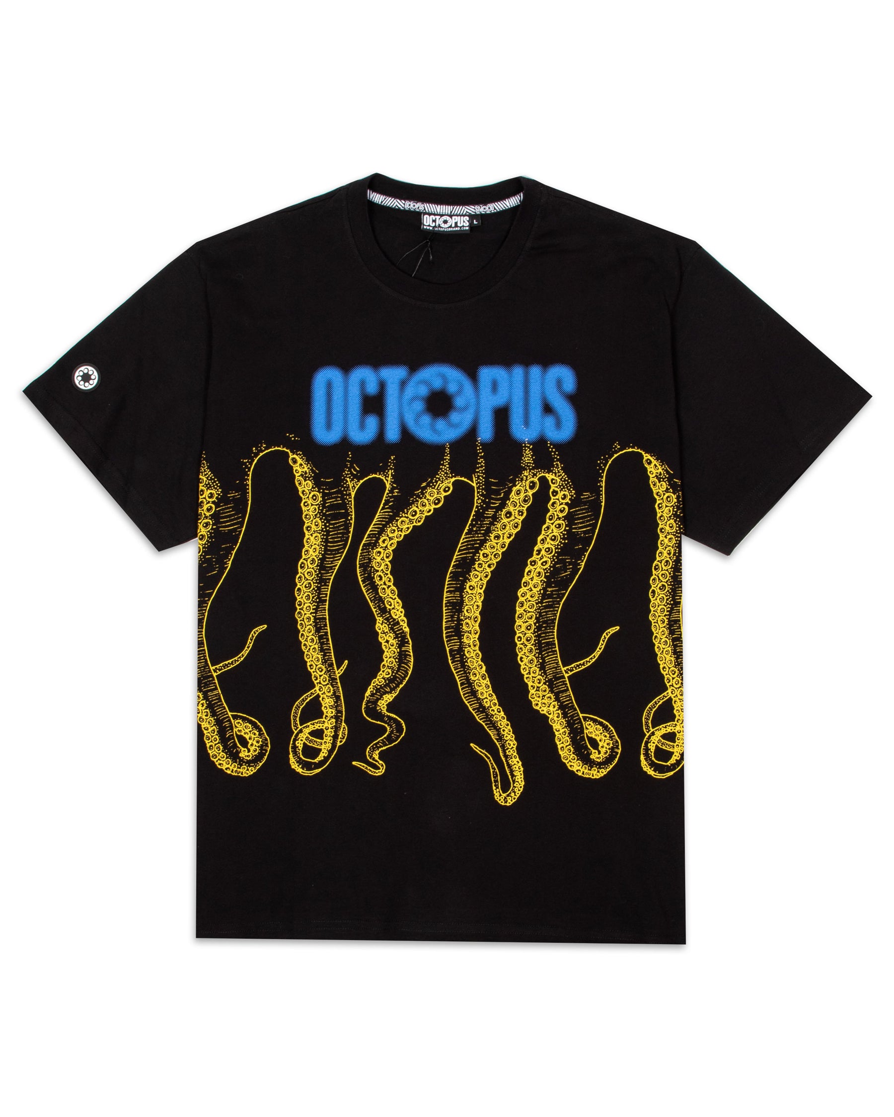T-Shirt Octopus Blurred 21WOTS11-Nero