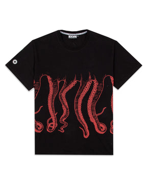 T-Shirt Octopus Outline 21WOTS03-Nero