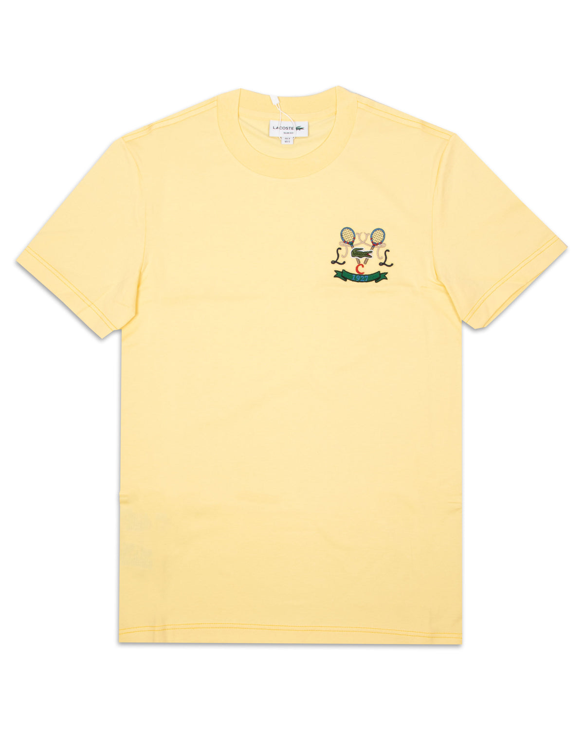 Man Tee Lacoste Small Logo Yellow