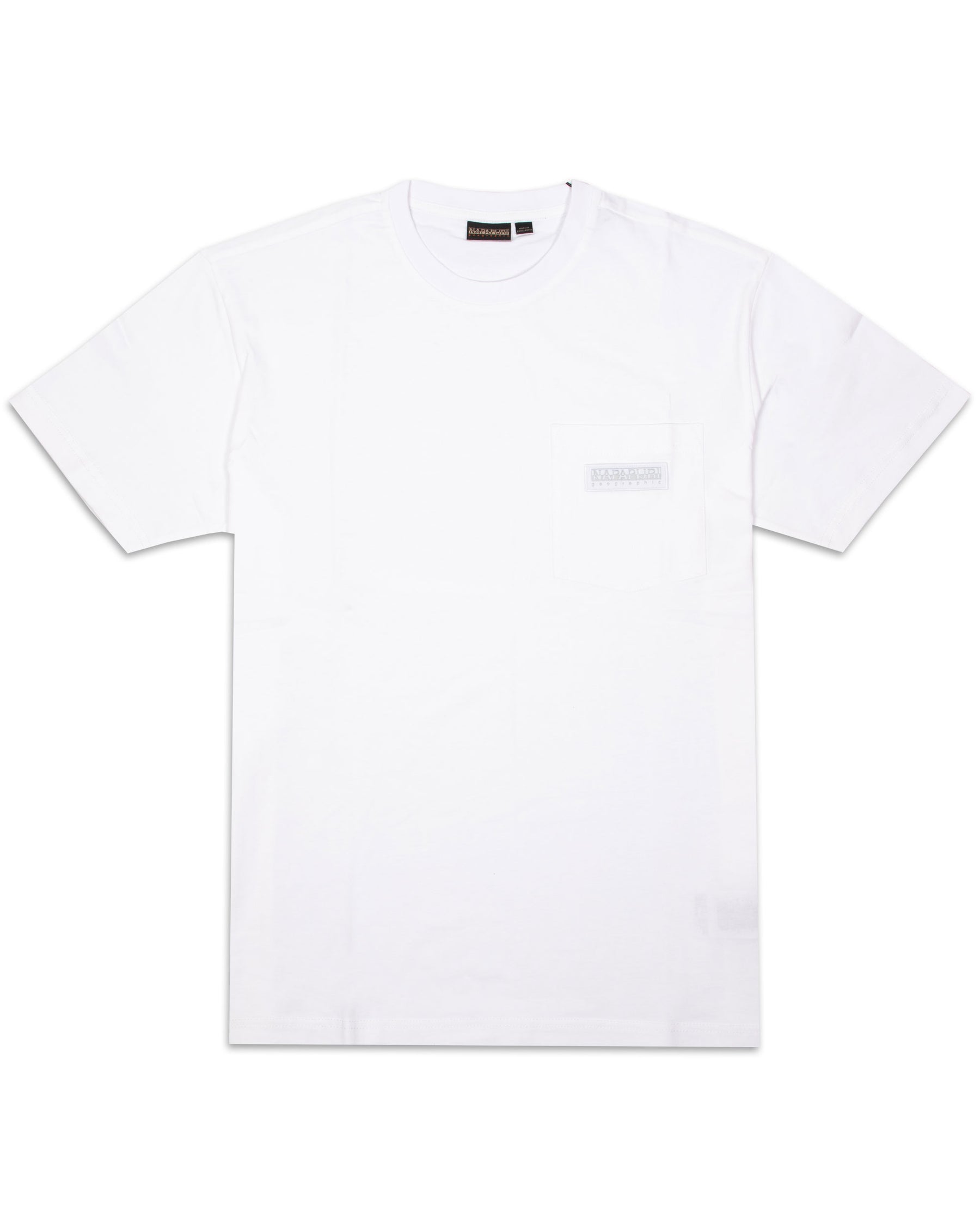 T-Shirt Uomo Napapijri S-Morgex Pocket Bianco