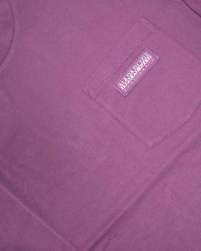 T-Shirt Uomo Napapijri S-Morgex Pocket Viola