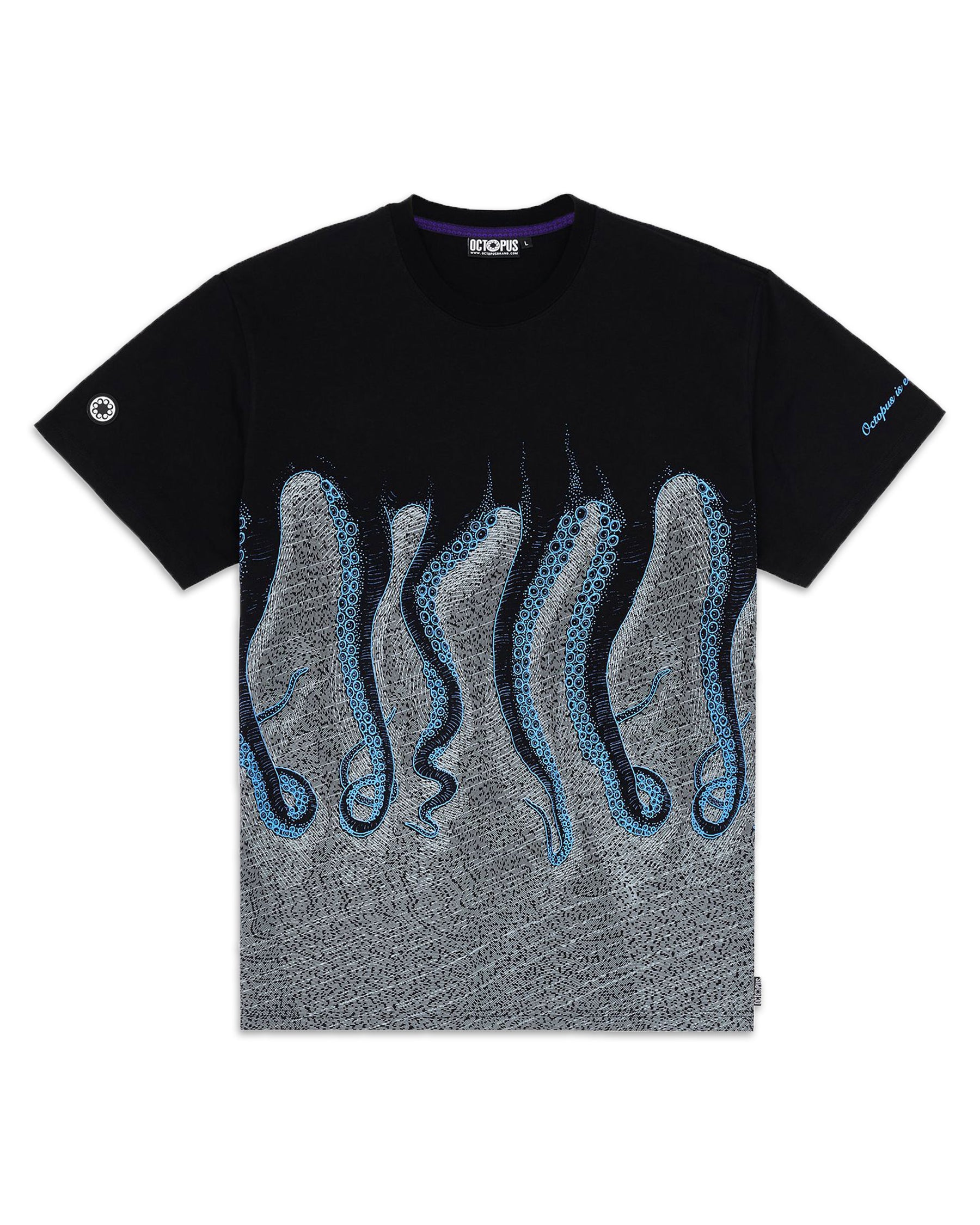 T-Shirt Uomo Octopus Everywhere Black