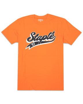 T-Shirt Uomo Staple Triboro Logo Arancione